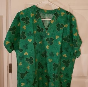 St Patrick Day Scrub Top
